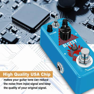 Blues Driver Bluesy Overdrive Blue King Foot Operated Effecter Wide Frequency Range Natural Tone Blues Style Overload Effect Two Modes For Electric Guitars And Bass image 7