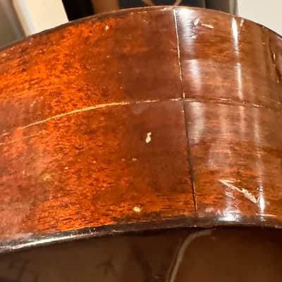 *On Sale*1929 Martin 6-string parlor guitar. Similar to a 1 or 2-18, Early conversion to 6 string guitar. 14 fret, X braced, 1.3/4 nut, rosewood bridge. Sweet Mahogany, body and neck, a very nice spruce top. *Play now and pay Later Offer* image 9