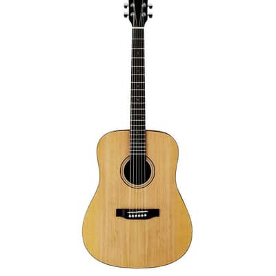 Austin Dreadnaught Acoustic Guitar, Satin Natural image 2