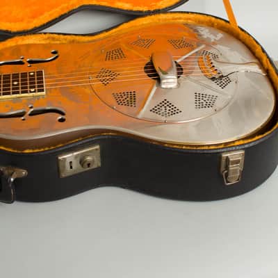 National  Style 0 Replicon Resophonic Guitar (2008), ser. #13863, original black hard shell case. image 12