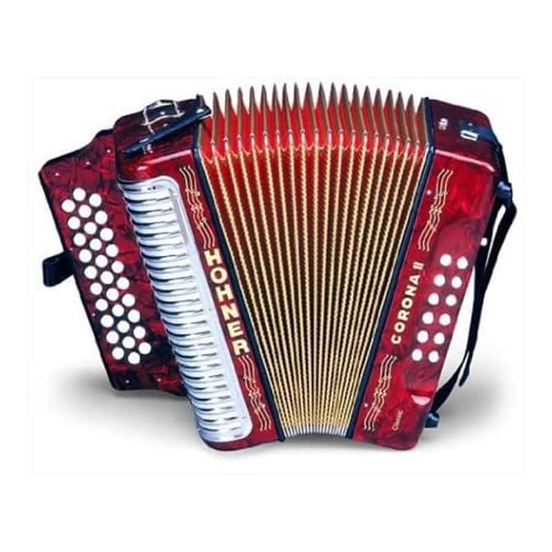 Hohner 3523FR Corona II Classic Accordion (FBEb Keys, Pearl Red) image 1