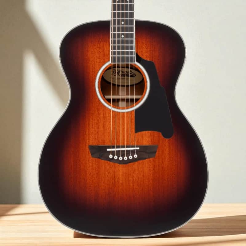 D'Angelico Excel Tammany Acoustic-Electric Guitar â€“ Mahogany Burst, Solid Sitka Spruce Top, Fishman Sonitone image 1