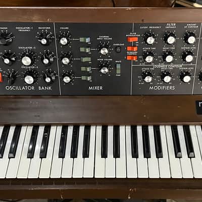 Moog Minimoog Model D 44-Key Monophonic Synthesizer 1971 - 1982 - Black / Wood image 1