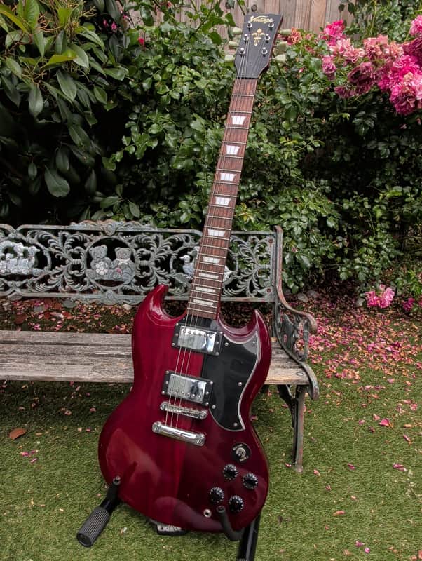 Vintage VS6-CR Double Cut Guitar - Cherry Red