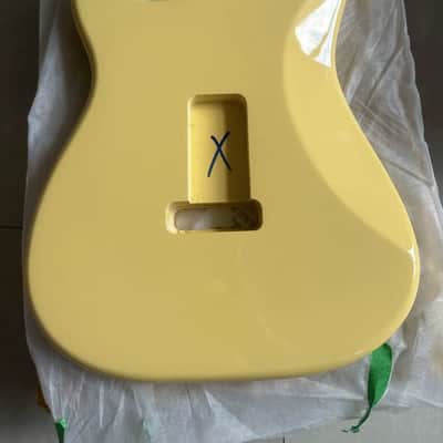 Creamy Yellow Finish Guitar Stratocaster Strat Style Poplar Wood Body image 2