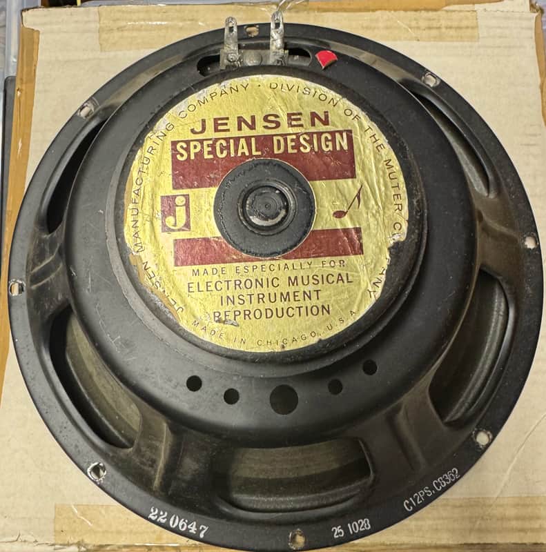 Pair of 1966 Jensen C12PS 12" 16Ω Speakers – Matching 220647 Date Codes – Same Production Week image 1