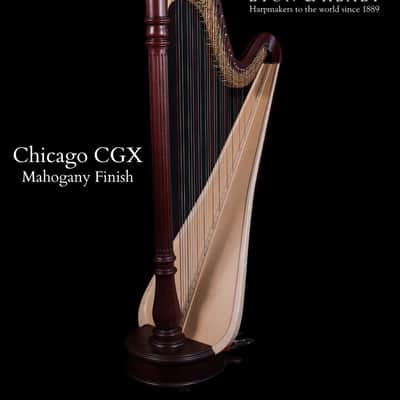 Lyon & Healy Chicago CGX - Chicago Line Pedal Harp - Mahogany image 2