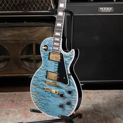 Gibson Custom Shop Les Paul Custom 5A Quilt Top Electric Guitar - Ocean Blue with Hardshell Case image 20