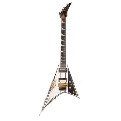 Jackson Custom Shop RR Rhoads Nitro Tour Relic White with Black Pinstripes image 3