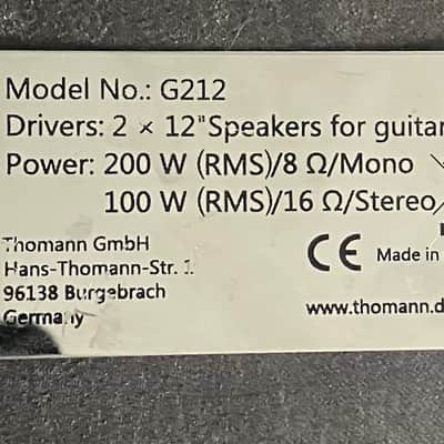 Harley Benton Harley Benton G212 100W Speaker 16 Ohm 2010’s-2020’s image 4