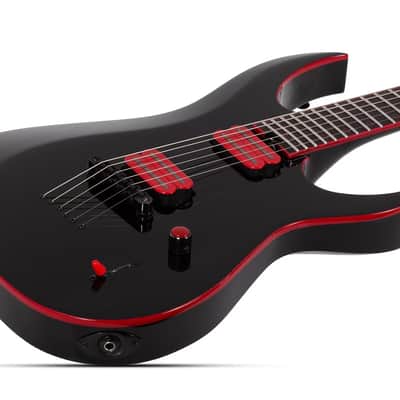 Schecter Sunset-6 Red Dawn Gloss Black image 4