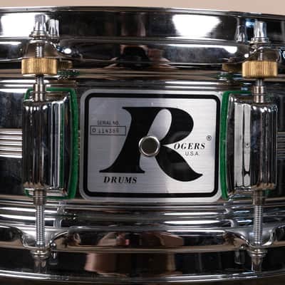 Vintage Rogers 5x14 Big R "Green Felt" Dynasonic Snare Drum image 10