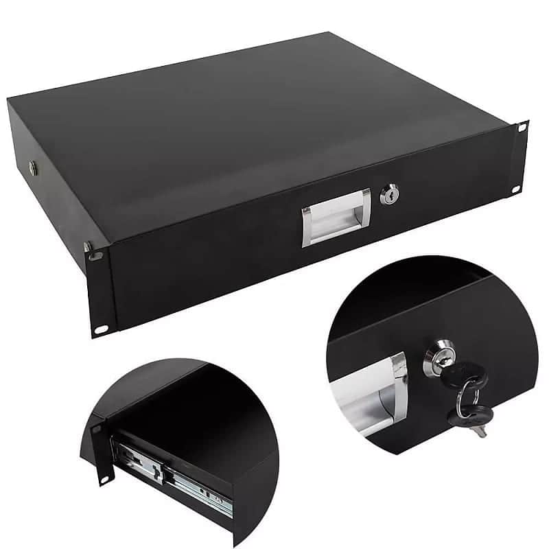 Rack Mount Dj 19" Rack Road Case Equipment Deep Drawer Locking 4U image 1