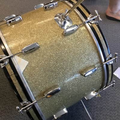Rogers Vintage Holiday Eagle Badge Drum Shells 4 Piece - Aged Silver Sparkle image 20