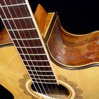 Blueberry Guitar Classical Nylon String 2023 - Hand Carved & Handmade image 7