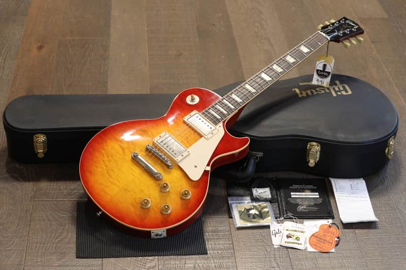 2011 Les Paul Custom Shop Historic 1959 Reissue Electric Guitar Quilt Washed Cherry VOS + COA OHSC image 1