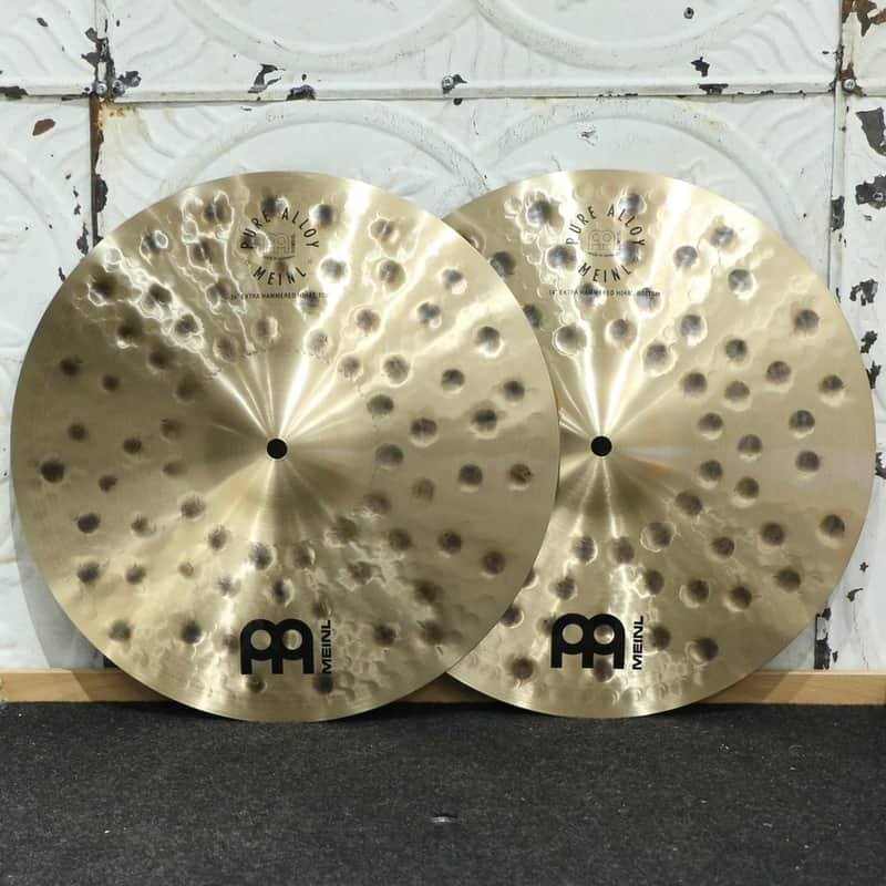 Meinl Pure Alloy Extra Hammered Hi-Hat Cymbal 14in (946/1096g) image 1