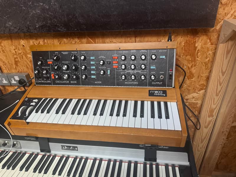 Moog Minimoog Model D Reissue 44-Key Monophonic Synthesizer (2022) 2022 - Present - Black / Wood image 1
