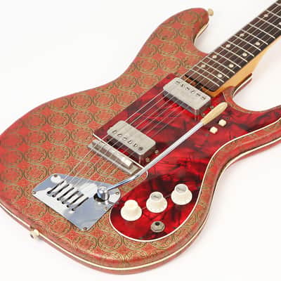 1962 Gagliano by Hofner Model 172 - Rare Diamond Pickup with Red & Gold Vinyl Covering! image 3