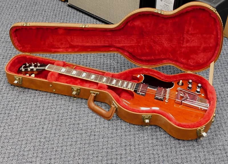 2019 Gibson SG Standard '61 Sideways Vibrola w/ Case! Vintage Cherry! VERY NICE!!! image 1