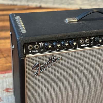 1969 Drip Edge Fender Twin Reverb Amp Modified with Blackface Panel image 9
