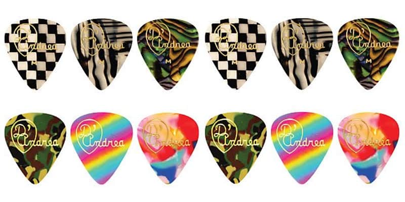 D'Andrea Guitar Picks Wild Celluloid 351 Shape  12 Picks  Medium .71mm image 1