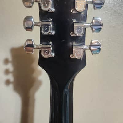 Electra 2242 Les Paul Custom Copy Pre Lawsuit Early 70's Tuxedo Black MIJ with Sperzel Tuners image 9