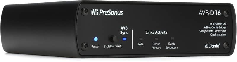 PreSonus AVB-D 16 16 x 16 AVB to DANTE Bridge image 1