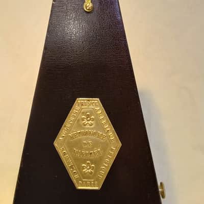 Fully Restored Antique Wood Bell Metronome de Maelzel by Seth Thomas Clocks Dark Walnut, Lacquered Brass Trim,  Beats Evenly image 13