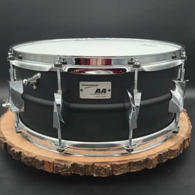 Canopus Aluminum Alloy Snare Drum 14x6 Jet Black image 1