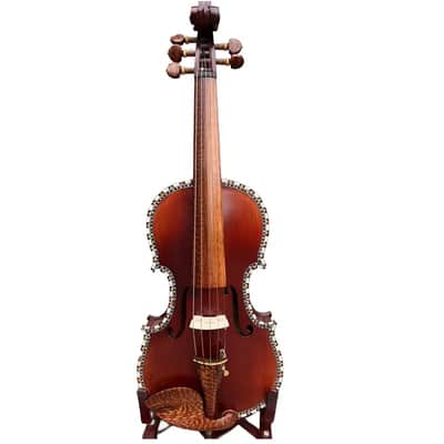 SONG Master 5 string Violin 4/4,Bird's eye wood Shell Purfling,Great sound #15780 image 2