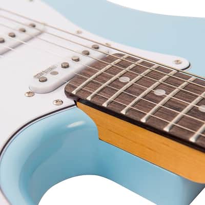 Vintage V6 ReIssued Electric Guitar ~ Laguna Blue image 8