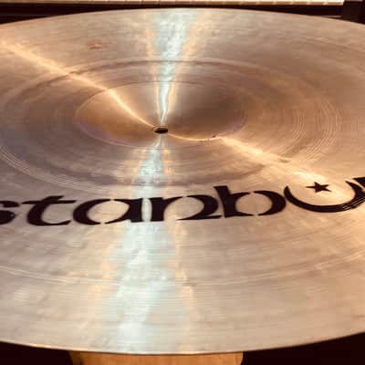 Vintage 1980s Istanbul Pre Split Stencil Logo 22” Heavy Ride Cymbal 3300g image 3