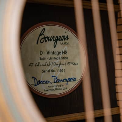 Bourgeois HSV-D (Satin Finish) Limited Edition, Aged Tone Adirondack, Brazilian Rosewood, Vintage Dreadnought Heirloom Series 2025 image 15