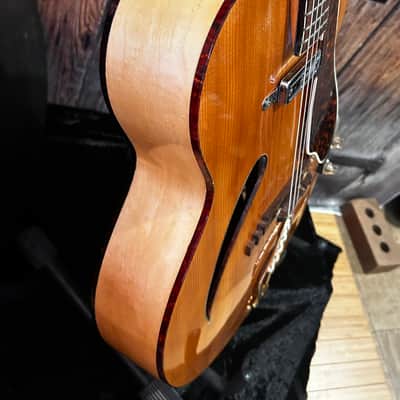 1943 Gretsch Synchromatic 160 Archtop Hollowbody Electric Guitar w/ DeArmond Pickup 1943 - Blonde Spruce Top Flamed Maple Back/Sides/Neck - w/ Gretsch Case image 8