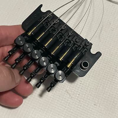 2000's Made in Germany Floyd Rose Speedloader Black Tremolo Bridge Vibrato & Arm Set w/ Strings image 10
