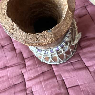Authentic handmade african drum 9x6x4. small dejembe. image 6