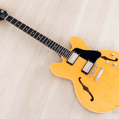 2002 Epiphone Elite 1963 ES-335 Dot Natural w/ Open Book Headstock, Case & Tag, Japan Terada image 12