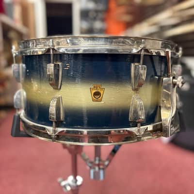 WFL No. 902 Ray McKinley/Symphonic Super Classic 6.5x14" 16-Lug Snare Drum with P-87 Strainer 1948 - 1959 - Blue/Silver Duco Lacquer image 1