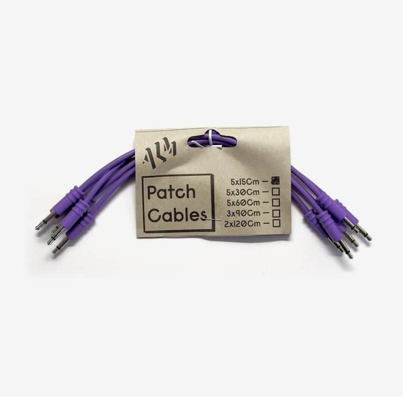 ALM Busy Circuits ALM-PC001x15 Eurorack Patch Cables (5 x 15cm) - Purple image 1
