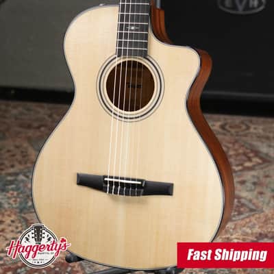 Taylor 312ce-N Nylon Grand Concert Acoustic/Electric Guitar - Natural with Hardshell Case image 1