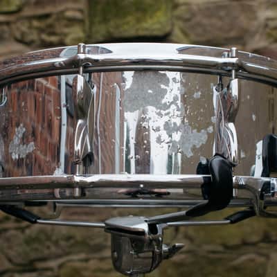 Vintage 1970s Premier 2000 Chrome over Aluminium COA Snare Drum 14x5" image 4