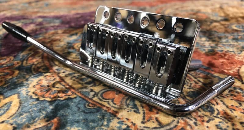 SGM Left handed Fender style Tremolo Assembly - Chrome image 1