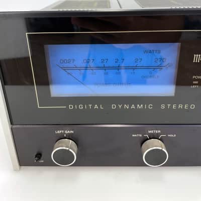 McIntosh MC7270 270-Watt Stereo Solid State Power Amplifier 1986 - 1991 - Black image 2