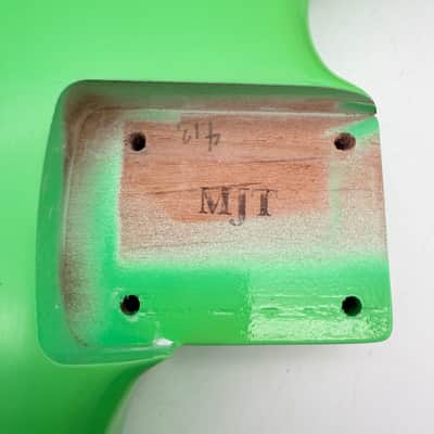 MJT Stratocaster Body Alder Relic Nitro Neon Green mjt6565 image 8