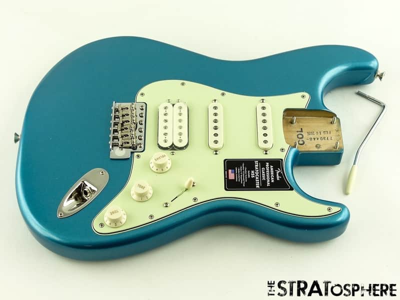 Fender American Professional Classic Strat HSS LOADED BODY Fade Lake Placid Blue image 1