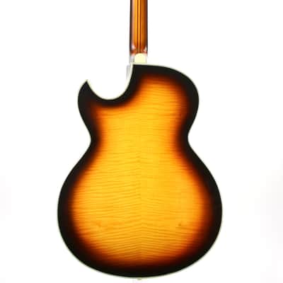 1967 Hofner President Florentine Model 66 Acoustic Archtop 5115-05 Brunette Sunburst image 8
