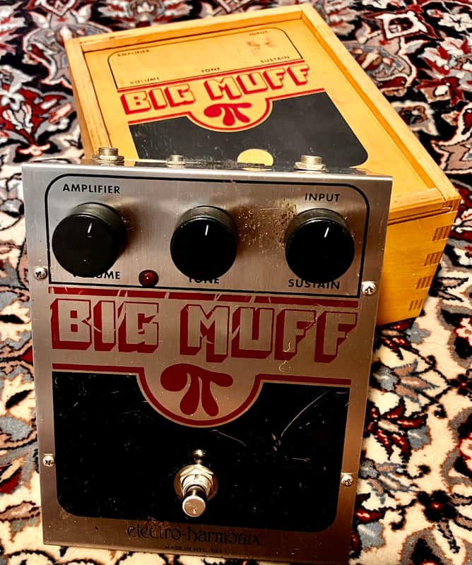 Electro-Harmonix Classic Big Muff Pi NYC V9 Frantone era Distortion Sustainer w/ Wooden Box - 2004 image 1