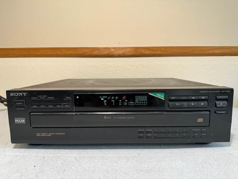 Sony CDP-C345 CD Changer 5 Compact Disc Player HiFi Stereo Vintage Home Audio image 1