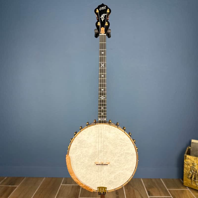 Ome Wicklow 11" 19-Fret Tenor Curly Maple Openback Banjo with Rolled Brass Ring image 1